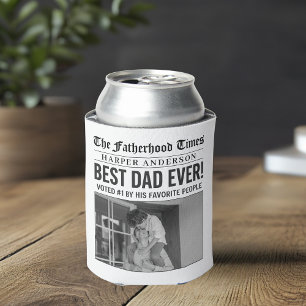 Personalisiert Best Vater je Zeitung Foto Dosenkühler