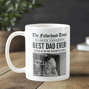 Personalisiert Best Vater je Zeitung Foto Kaffeetasse