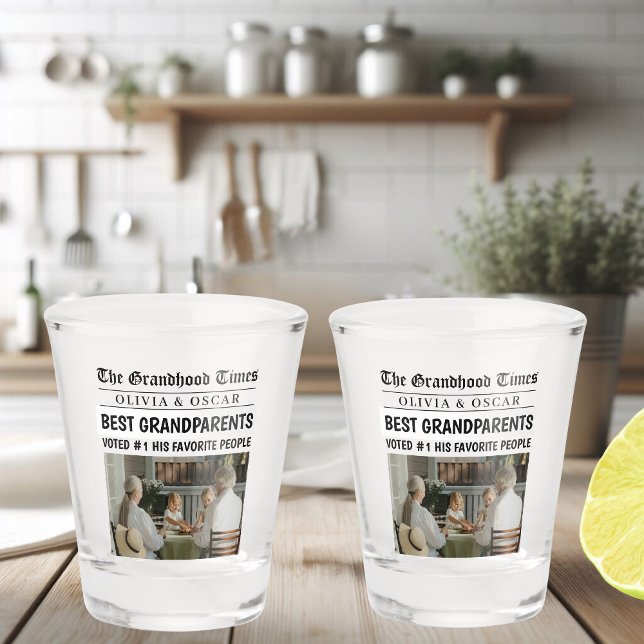 Personalisiert Best Vater je Zeitung Foto Schnapsglas (Von Creator hochgeladen)