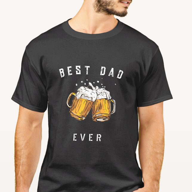 Personalisiert Best Vater jemals Bierglas T-Shirt (Von Creator hochgeladen)