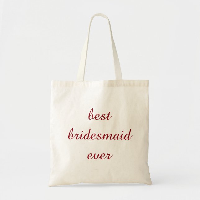 Personalisiert Beste Bridesmaid je Tragetasche (Vorne)