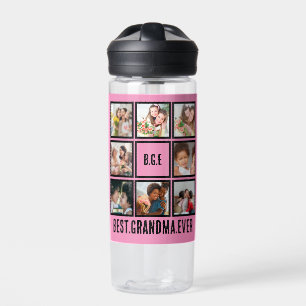 Personalisiert Beste Oma je 8 FotoCollage Trinkflasche