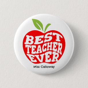 Personalisiert Bester Lehrer je Button