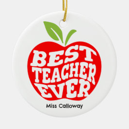 Personalisiert Bester Lehrer je Keramik Ornament