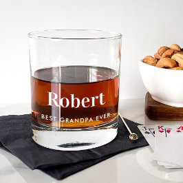 Personalisiert Bester Opa je Mit Monogramm Whiskyglas