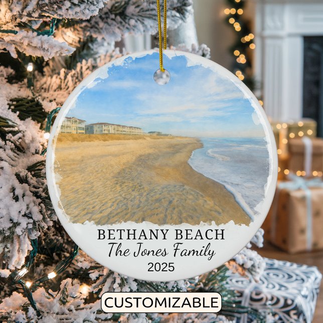 Personalisiert Bethany Beach Ornament, Delaware Keramik Ornament (Von Creator hochgeladen)