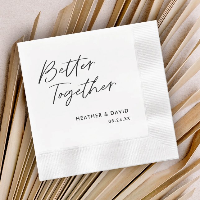 Personalisiert Better Together Wedkins Serviette (Von Creator hochgeladen)
