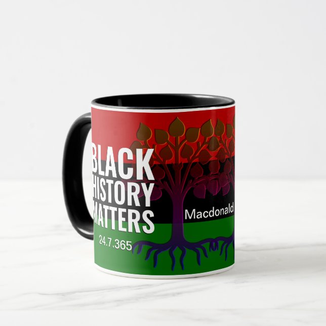 Personalisiert BHM Marcus Garvey Tasse (Vorderseite Links)