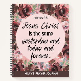 Personalisiert Bibelverse Blumengebet Journal Notizbuch