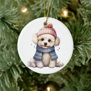 Personalisiert Bichon Frise Dog Art Keramik Ornament