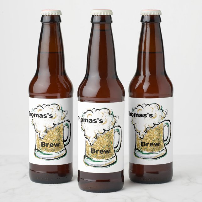 Personalisiert Bierflaschenetikett (Flaschen)