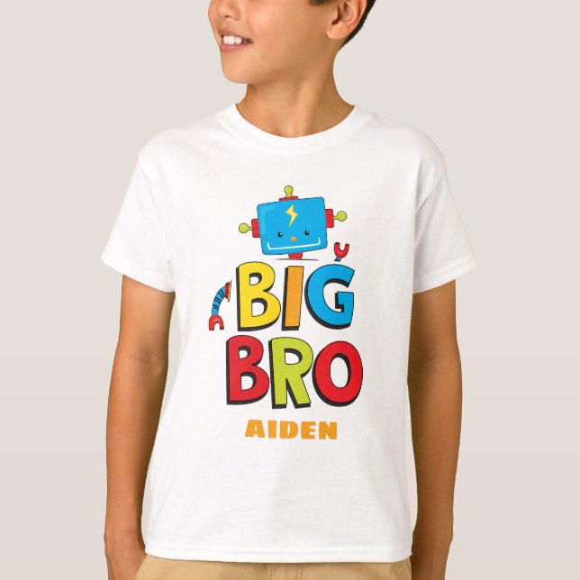 Personalisiert Big Brother Robot T - Shirt (Vorderseite)