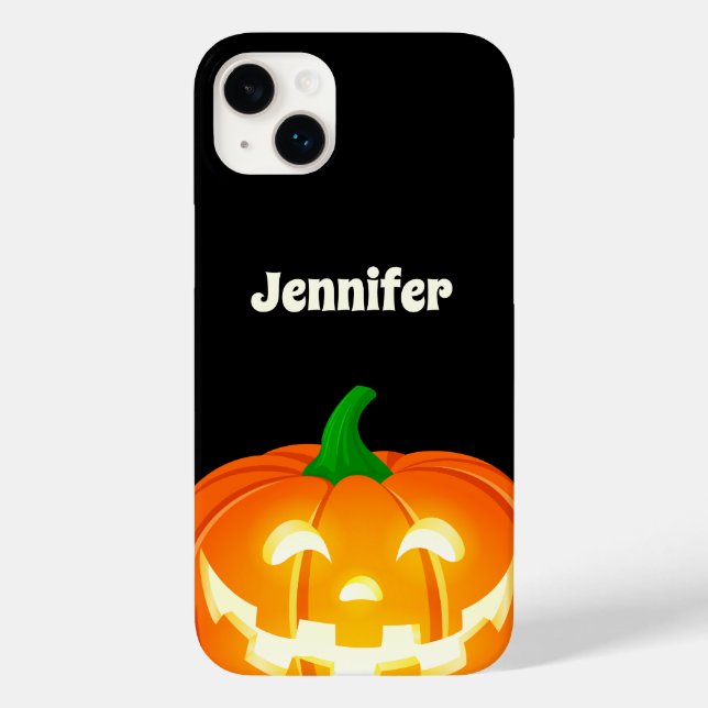 Personalisiert Big Happy Jack-O-Lantern Case-Mate iPhone Hülle (Rückseite)