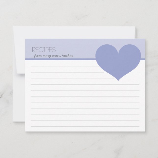 Personalisiert Big Heart Moderne Rezeptionskarten (Vorderseite)