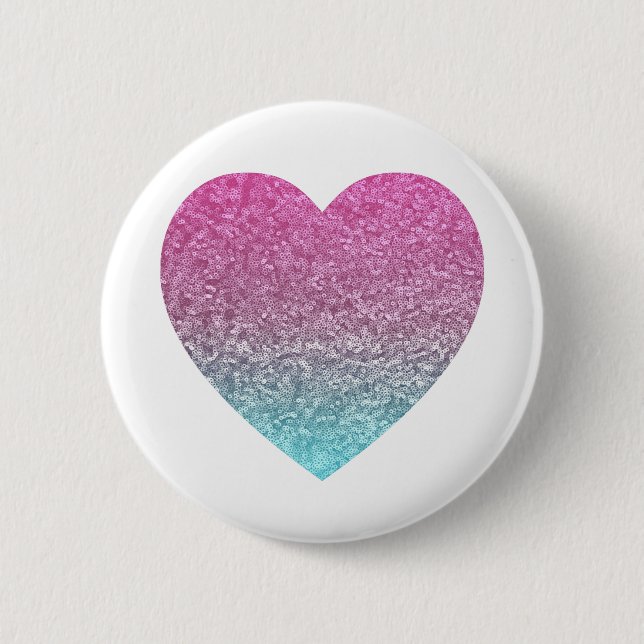 Personalisiert Big Pink Liebe Herz Button (Vorderseite)