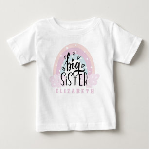 Personalisiert Big Sister Baby T-shirt