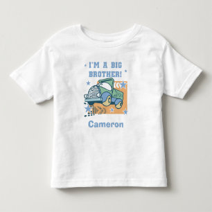 Personalisiert bin ich ein großer Bruder - LKW-T - Kleinkind T-shirt
