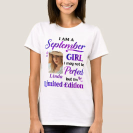 Personalisiert bin ich ein September Girl mit Cust T-Shirt