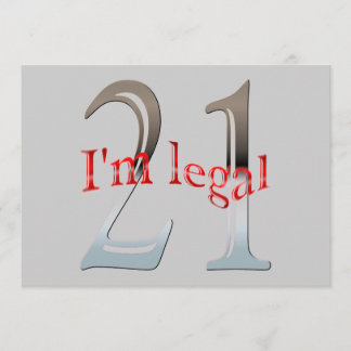 Personalisiert bin ich legales lustiges 21. einladung