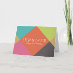 Personalisiert | Birthday Card Karte<br><div class="desc">Modern und farbenfroh gestaltete Diamanten,  die an Ihren Text angepasst werden können.</div>