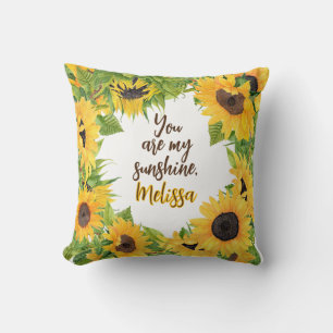 Personalisiert bist du meine Sonnenblume Kissen