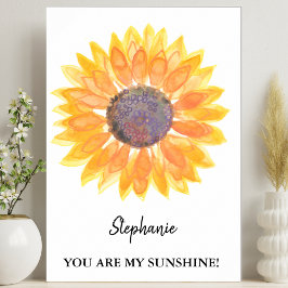 Personalisiert bist du meine Sonnenblume Poster