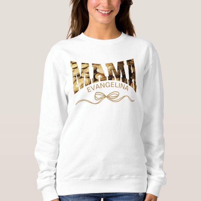 Personalisiert Bitcoin MAMA Coquette Sweatshirt (Vorderseite)