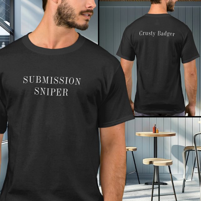 Personalisiert BJJ Jiu Jitsu Submission Sniper Bla T-Shirt (Personalized Submission Sniper Black tshirt)