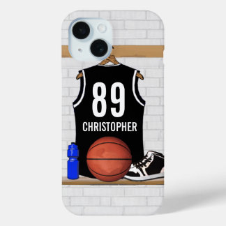 Personalisiert Black and White Basketball Jersey Case-Mate iPhone Hülle