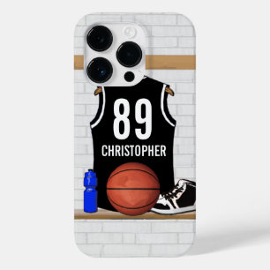Personalisiert Black and White Basketball Jersey Case-Mate iPhone Hülle