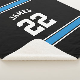 Personalisiert Black Blue Jersey Novelty Sport Sherpadecke