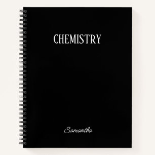 Personalisiert Black Chemie Subject Notebook Notizbuch