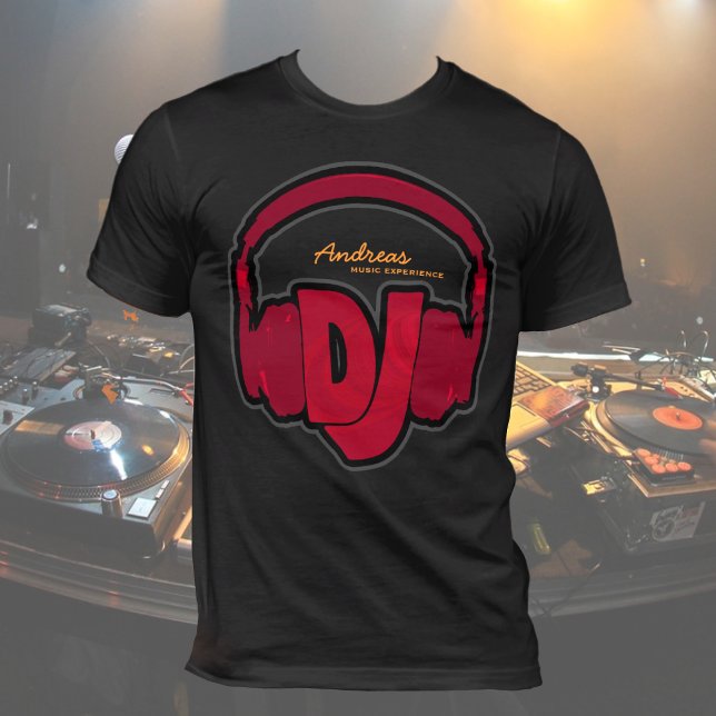 Personalisiert Black DJ T-Shirt (Von Creator hochgeladen)