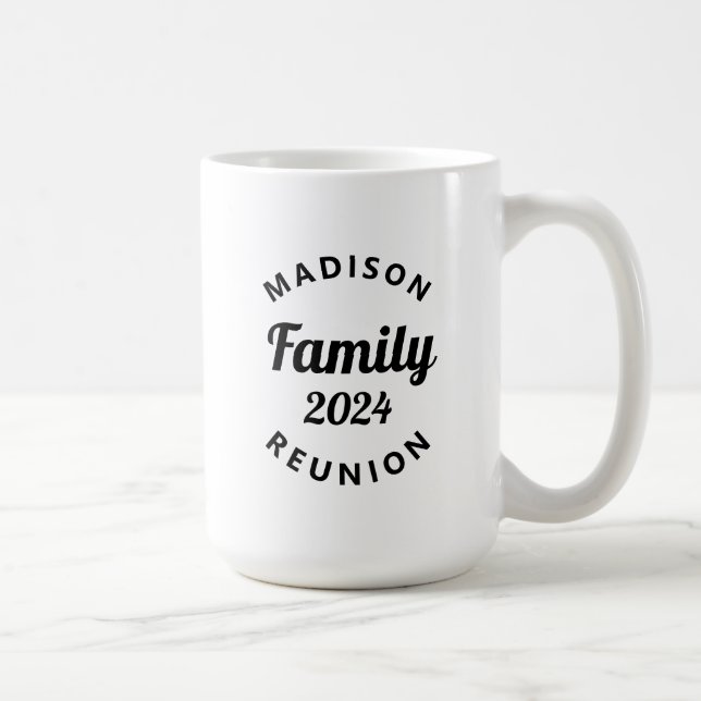 Personalisiert Black Family Wiedersehen 2024 Match Kaffeetasse (Rechts)