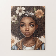 Personalisiert Black Girl Puzzle