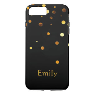 Personalisiert Black Gold Glitzer Imitate Confetti Case-Mate iPhone Hülle