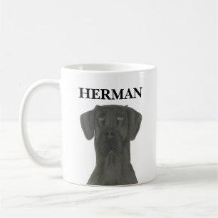 Personalisiert Black Great Dane Kaffeetasse