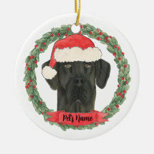 Personalisiert Black Great Dane Keramik Ornament
