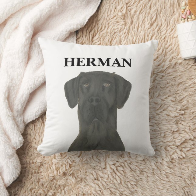 Personalisiert Black Great Dane Kissen (Decke)