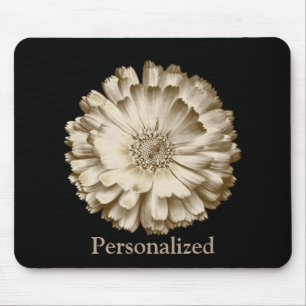 Personalisiert Black Hübsch Daisy Blume Mousepad