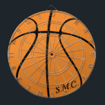 Personalisiert Black Modern Basketball Dart B Dartscheibe<br><div class="desc">Personalisiert Black Modern orange Basketball Basketball Basketball Nah-up Sportteam Basketball personalisiertes Dartboard Sport</div>