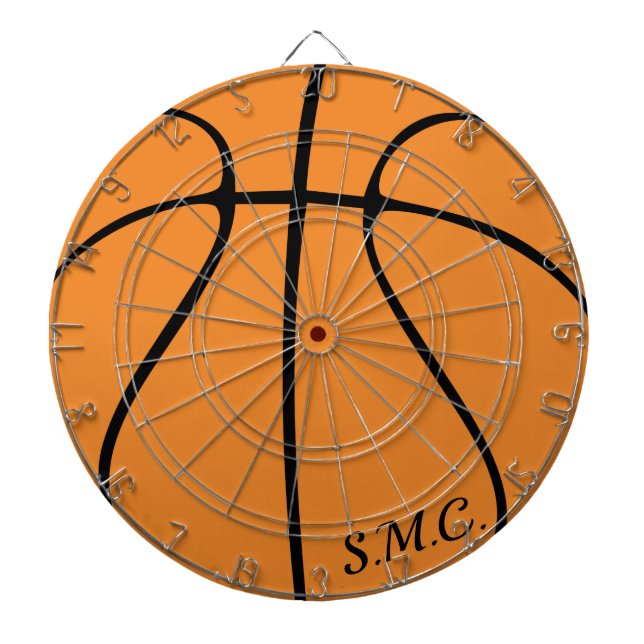 Personalisiert Black Modern Basketball Dart B Dartscheibe (vorne)