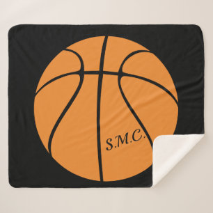 Personalisiert Black Modern Basketball Sherpadecke