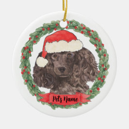 Personalisiert Black Poodle Keramik Ornament