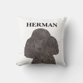 Personalisiert Black Poodle Kissen
