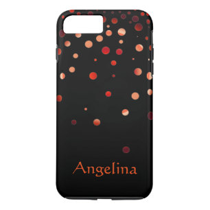 Personalisiert Black Red Glitzer Imitate Confetti Case-Mate iPhone Hülle
