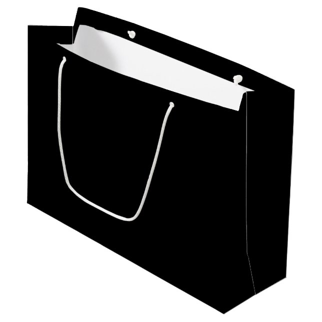 Personalisiert Black Retro Frohe ChristmasMonogram Große Geschenktüte (Vorderseite Schrägansicht)