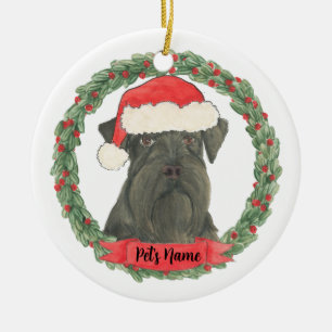 Personalisiert Black Schnauzer Keramik Ornament