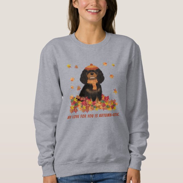 Personalisiert Black & Tan Cavalier Spaniel    Sweatshirt (Vorderseite)
