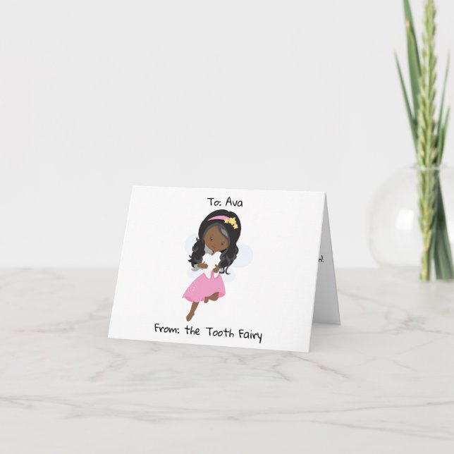 Personalisiert Black Tooth Fairy Karte (Vorderseite)